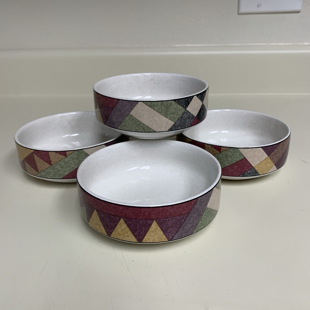 Set 5 Studio Nova Palm Desert Fruit Dessert Bowl Southwestern Geometric Design